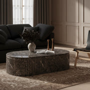 Catania Concrete Indoor/Outdoor Coffee Table in Brown - 874Brown-CT