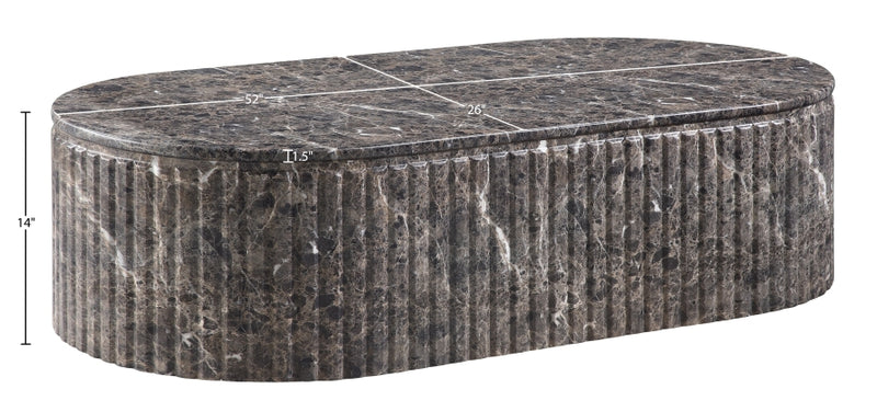 Catania Concrete Indoor/Outdoor Coffee Table in Brown - 874Brown-CT