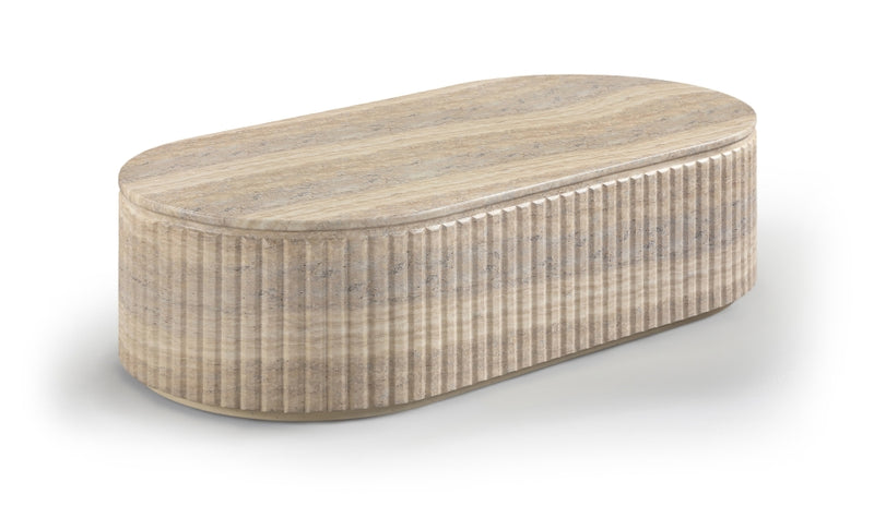 Catania Concrete Indoor/Outdoor Coffee Table in Travertine - 874Travertine-CT