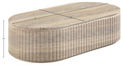 Catania Concrete Indoor/Outdoor Coffee Table in Travertine - 874Travertine-CT
