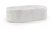 Catania Concrete Indoor/Outdoor Coffee Table in White - 874White-CT