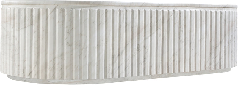 Catania Concrete Indoor/Outdoor Coffee Table in White - 874White-CT