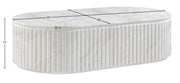 Catania Concrete Indoor/Outdoor Coffee Table in White - 874White-CT