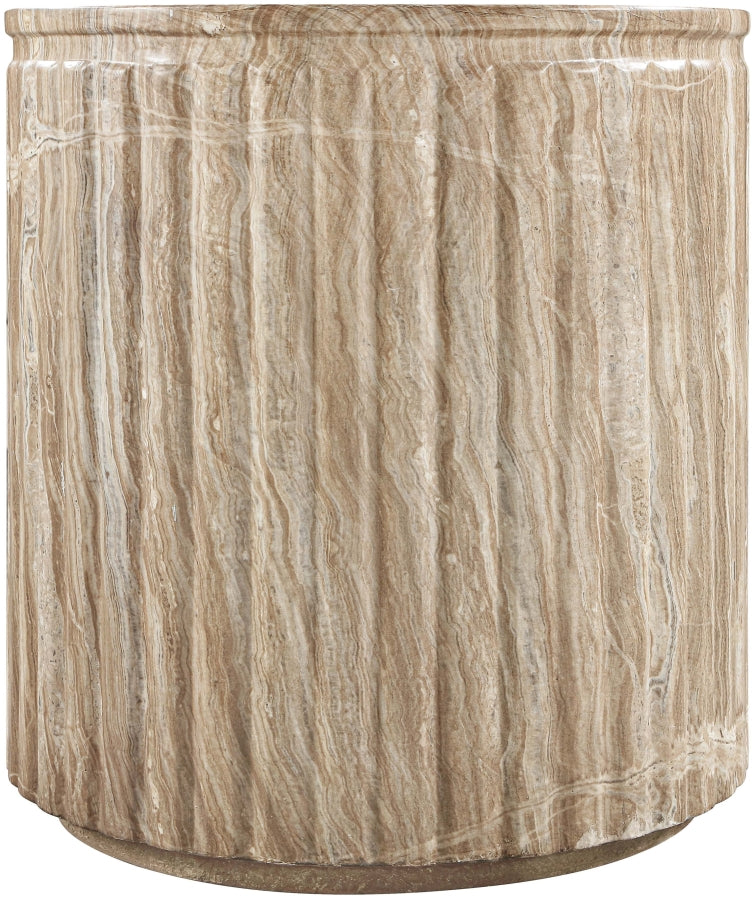 Catania Concrete Indoor/Outdoor End Table in Beige - 874Beige-ET