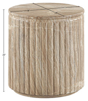 Catania Concrete Indoor/Outdoor End Table in Beige - 874Beige-ET