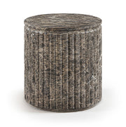 Catania Concrete Indoor/Outdoor End Table in Brown - 874Brown-ET