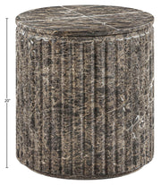 Catania Concrete Indoor/Outdoor End Table in Brown - 874Brown-ET