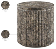 Catania Concrete Indoor/Outdoor End Table in Brown - 874Brown-ET