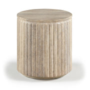 Catania Concrete Indoor/Outdoor End Table in Travertine - 874Travertine-ET