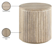 Catania Concrete Indoor/Outdoor End Table in Travertine - 874Travertine-ET