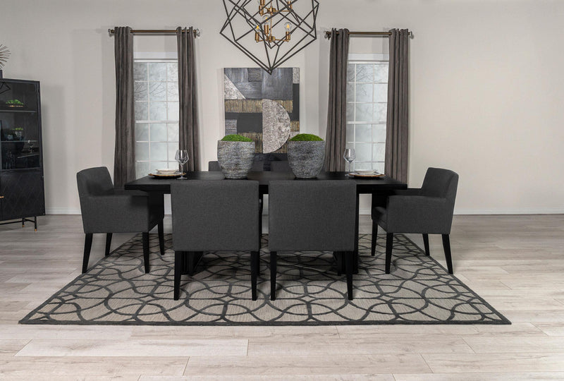 Catherine 7-piece Rectangular Dining Table Set Black - 106251-S7