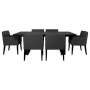 Catherine 7-piece Rectangular Dining Table Set Black - 106251-S7