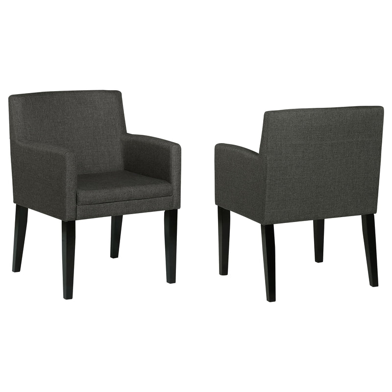 Catherine Upholstered Dining Arm Chair Grey (Set of 2) - 106252