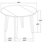 Catley 5-piece Round Drop Leaf Dining Table Set Dark Coffee - 150350