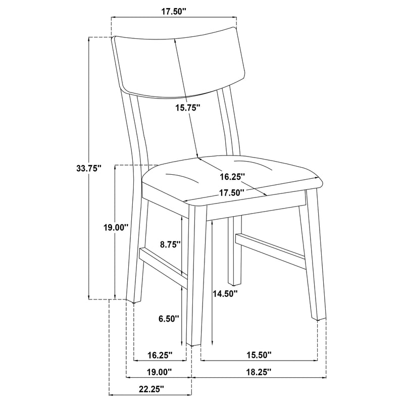 Catley 5-piece Round Drop Leaf Dining Table Set Dark Coffee - 150350