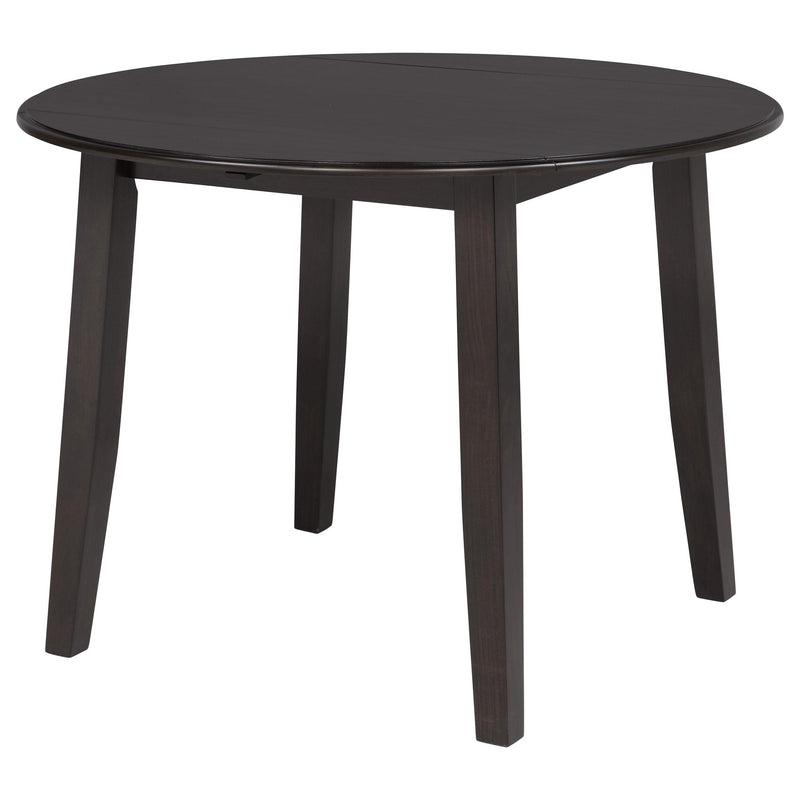Catley 5-piece Round Drop Leaf Dining Table Set Dark Coffee - 150350