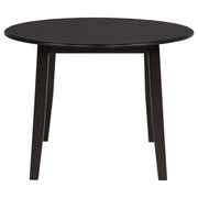 Catley 5-piece Round Drop Leaf Dining Table Set Dark Coffee - 150350