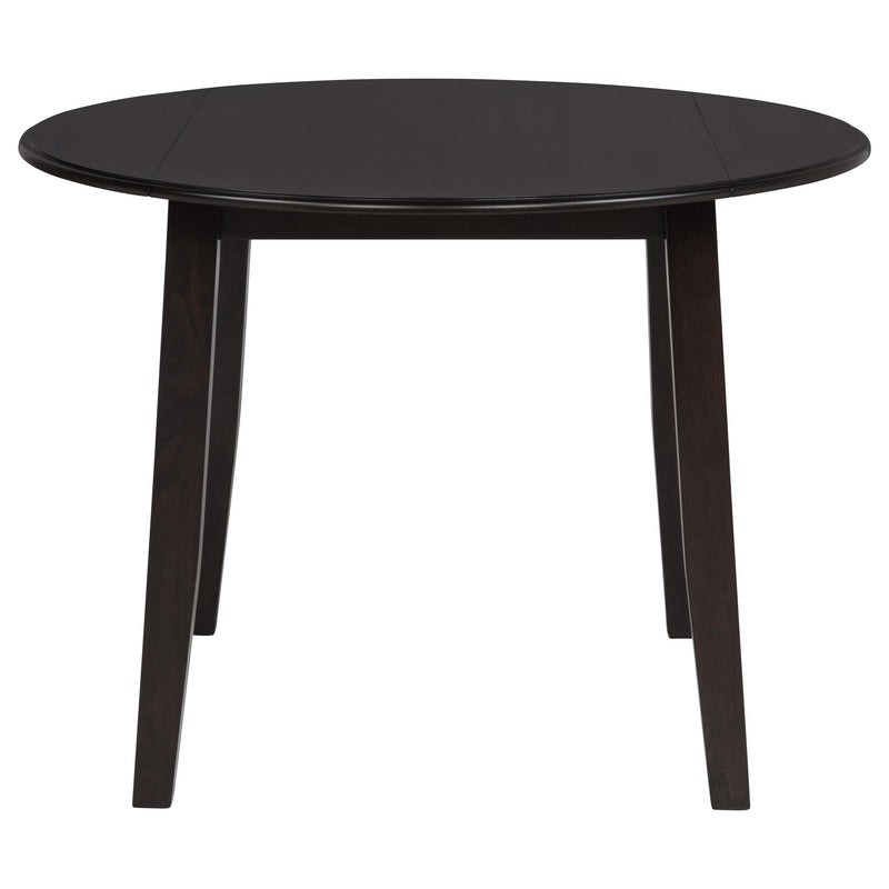 Catley 5-piece Round Drop Leaf Dining Table Set Dark Coffee - 150350
