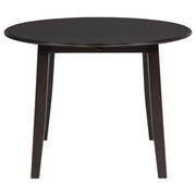 Catley 5-piece Round Drop Leaf Dining Table Set Dark Coffee - 150350