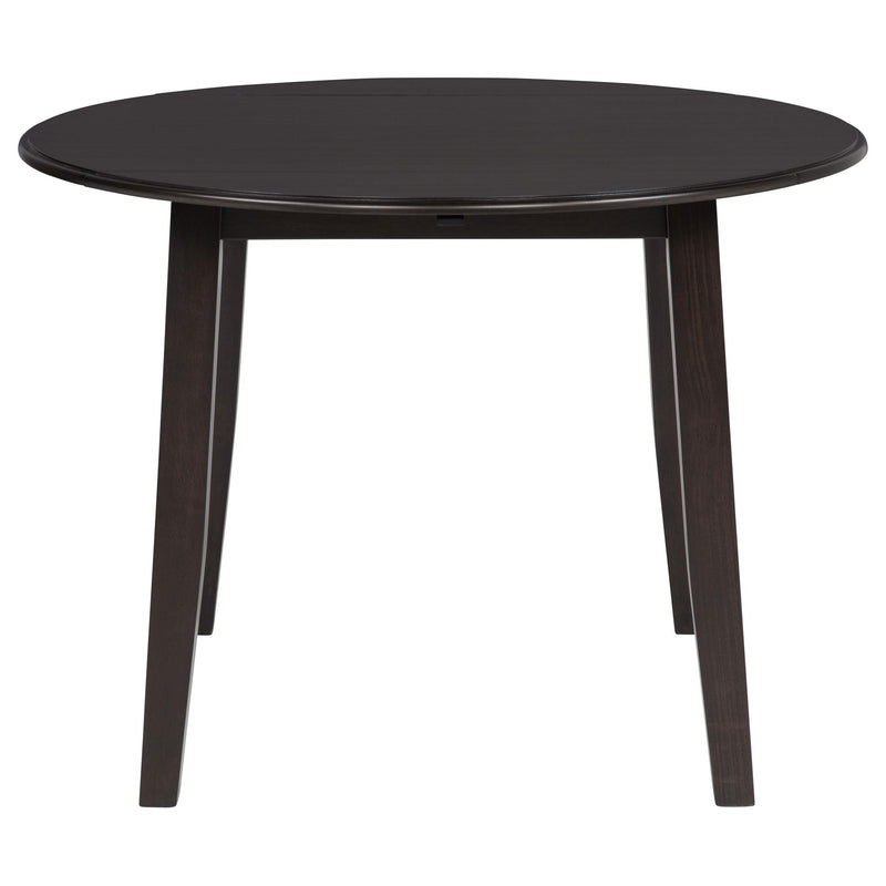 Catley 5-piece Round Drop Leaf Dining Table Set Dark Coffee - 150350