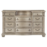 Cavalier Silver Upholstered Sleigh Bedroom Set - Gate FurnitureBedroom Set
