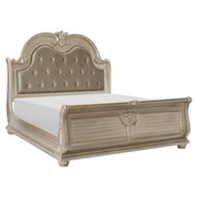 Cavalier Silver Upholstered Sleigh Bedroom Set - Gate FurnitureBedroom Set
