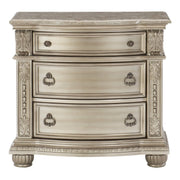 Cavalier Silver Upholstered Sleigh Bedroom Set - Gate FurnitureBedroom Set