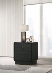 Cavelle 2-drawer Nightstand Bedside Table Black - 223662