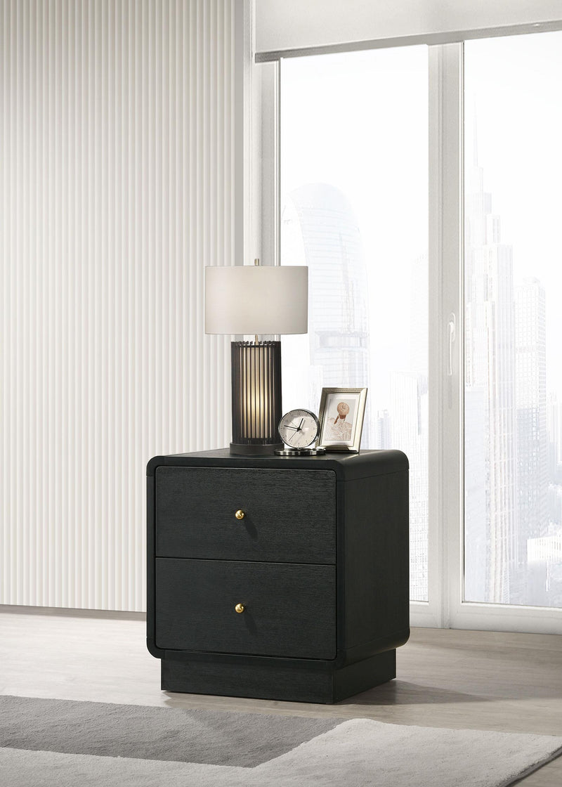 Cavelle 2-drawer Nightstand Bedside Table Black - 223662