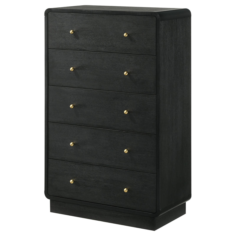 Cavelle 5-drawer Chest of Drawers Black - 223665
