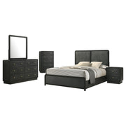 Cavelle 5-piece Eastern King Bedroom Set Black - 223661KE-S5