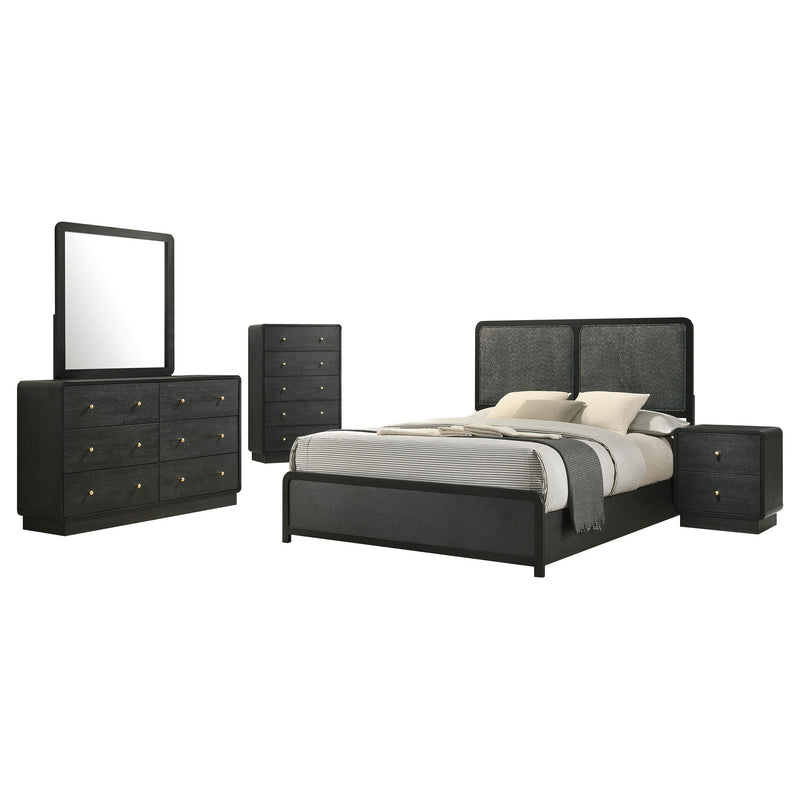 Cavelle 5-piece Eastern King Bedroom Set Black - 223661KE-S5