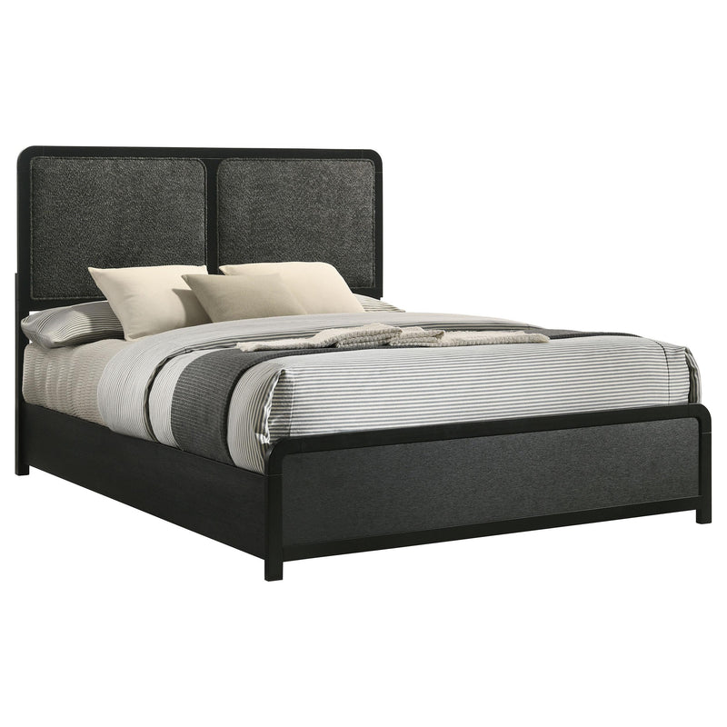 Cavelle 51-inch Upholstered Queen Panel Bed Black - 223661Q