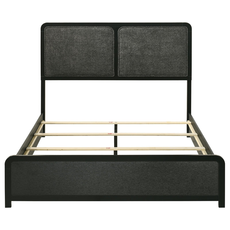 Cavelle 51-inch Upholstered Queen Panel Bed Black - 223661Q