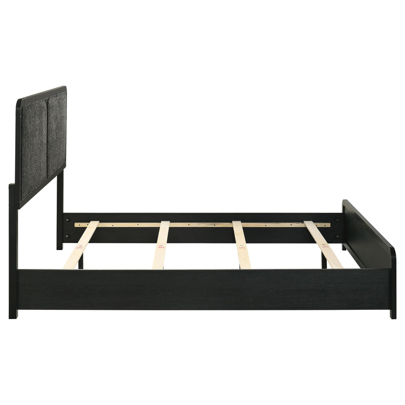 Cavelle 51-inch Upholstered Queen Panel Bed Black - 223661Q