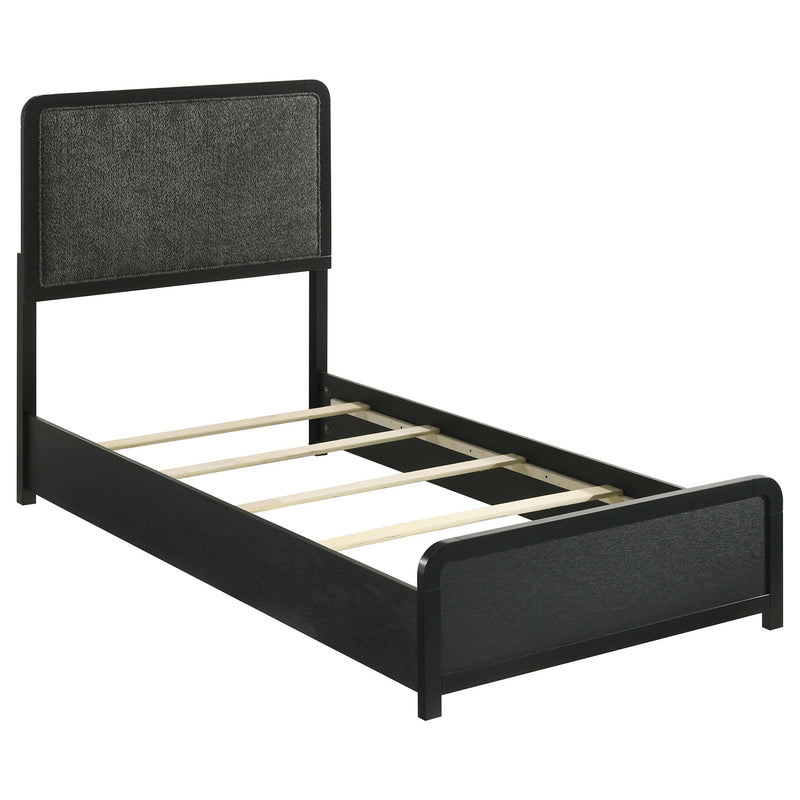 Cavelle 51-inch Upholstered Twin Panel Bed Black - 223661T