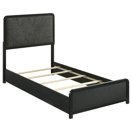 Cavelle 51-inch Upholstered Twin Panel Bed Black - 223661T