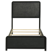 Cavelle 51-inch Upholstered Twin Panel Bed Black - 223661T