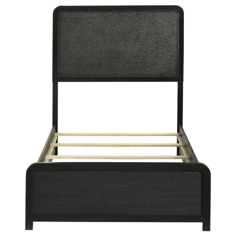 Cavelle 51-inch Upholstered Twin Panel Bed Black - 223661T