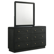 Cavelle 6-drawer Dresser and Mirror Black - 223663M