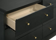Cavelle 6-drawer Dresser Cabinet Black - 223663
