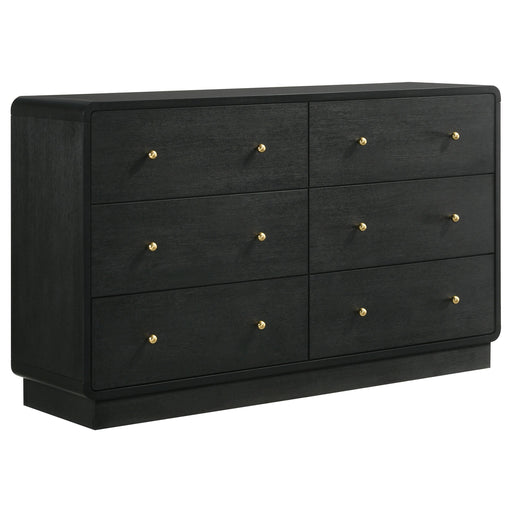 Cavelle 6-drawer Dresser Cabinet Black - 223663