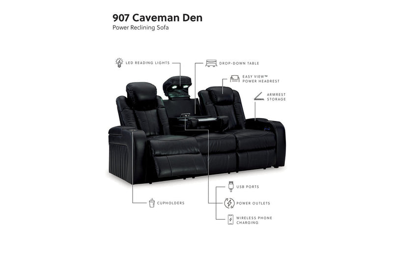Caveman Den Power Reclining Sofa, Loveseat and Recliner - Gate FurniturePower Reclining Living Room Set