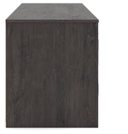 Cayboni Black 71" TV Stand with Electric Fireplace - W3789W1