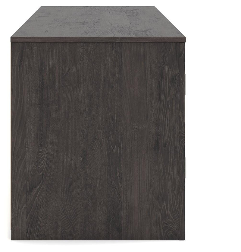 Cayboni Black 71" TV Stand with Electric Fireplace - W3789W1