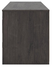 Cayboni Black 71" TV Stand with Electric Fireplace - W3789W1
