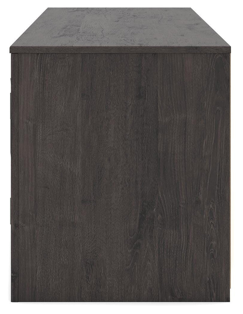 Cayboni Black 71" TV Stand with Electric Fireplace - W3789W1