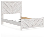 Cayboni Full Panel Bed with Dresser and Nightstand in Whitewash - PKG019191