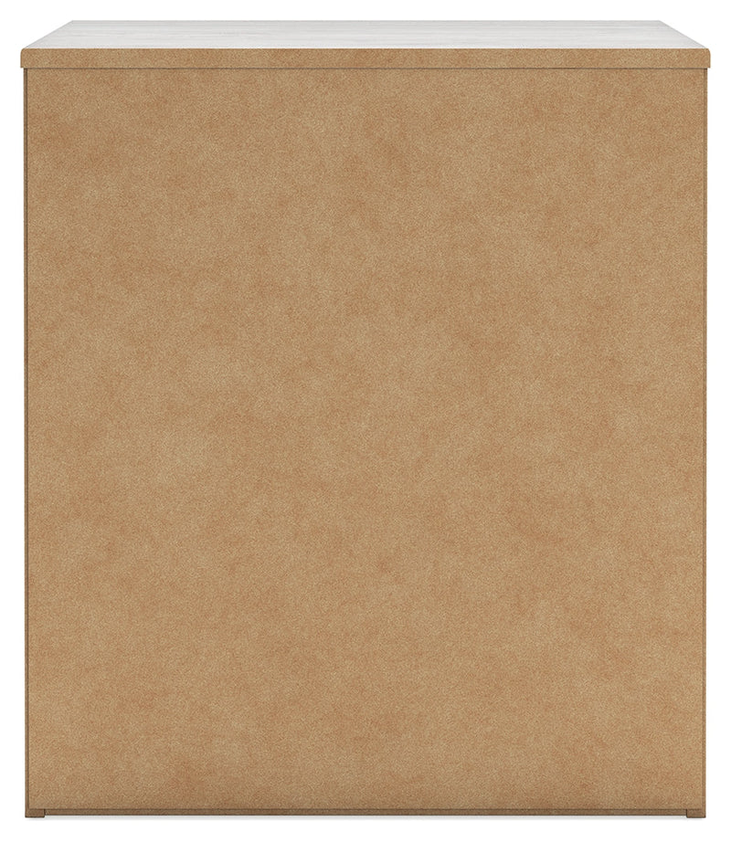 Cayboni King Panel Bed with Dresser and Nightstand in Whitewash - PKG019194