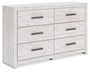 Cayboni King Panel Bed with Dresser in Whitewash - PKG019179